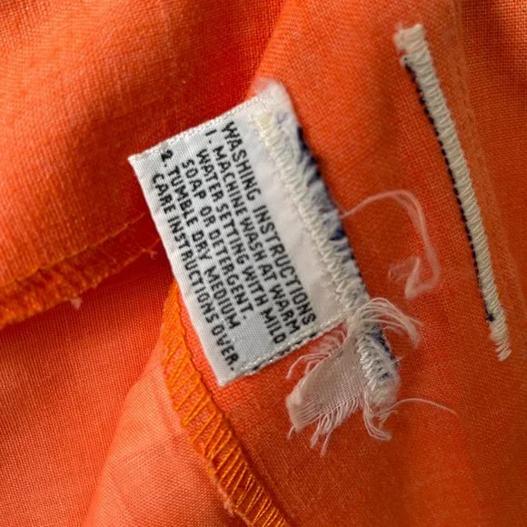 Creamsicle Dreamsicle Mini Skirt w Back Pocket & Rick Rack Trim 60s/70s - Picture 5 of 8